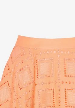 MSGM Flared Midi Skirt Orange -Evening Dresses Popular Store 01022023 137