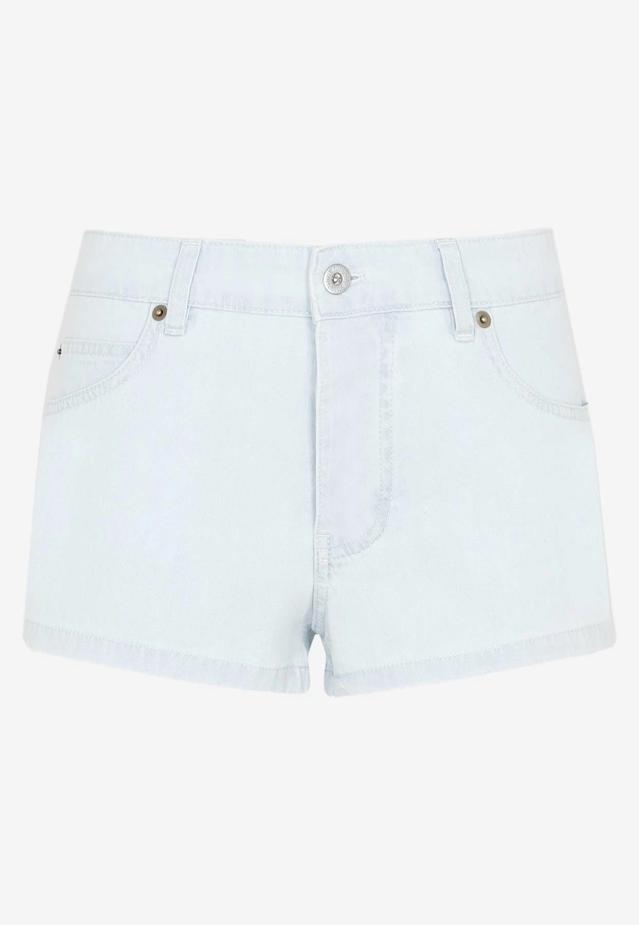 Miu Miu Logo Denim Shorts Blue 1 Miu Miu Logo Denim Shorts Blue