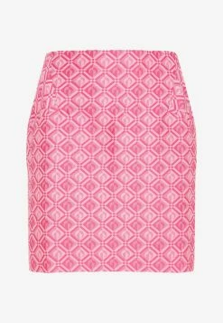 Marine Serre Moon Diamant Regenerated Mini Skirt Pink