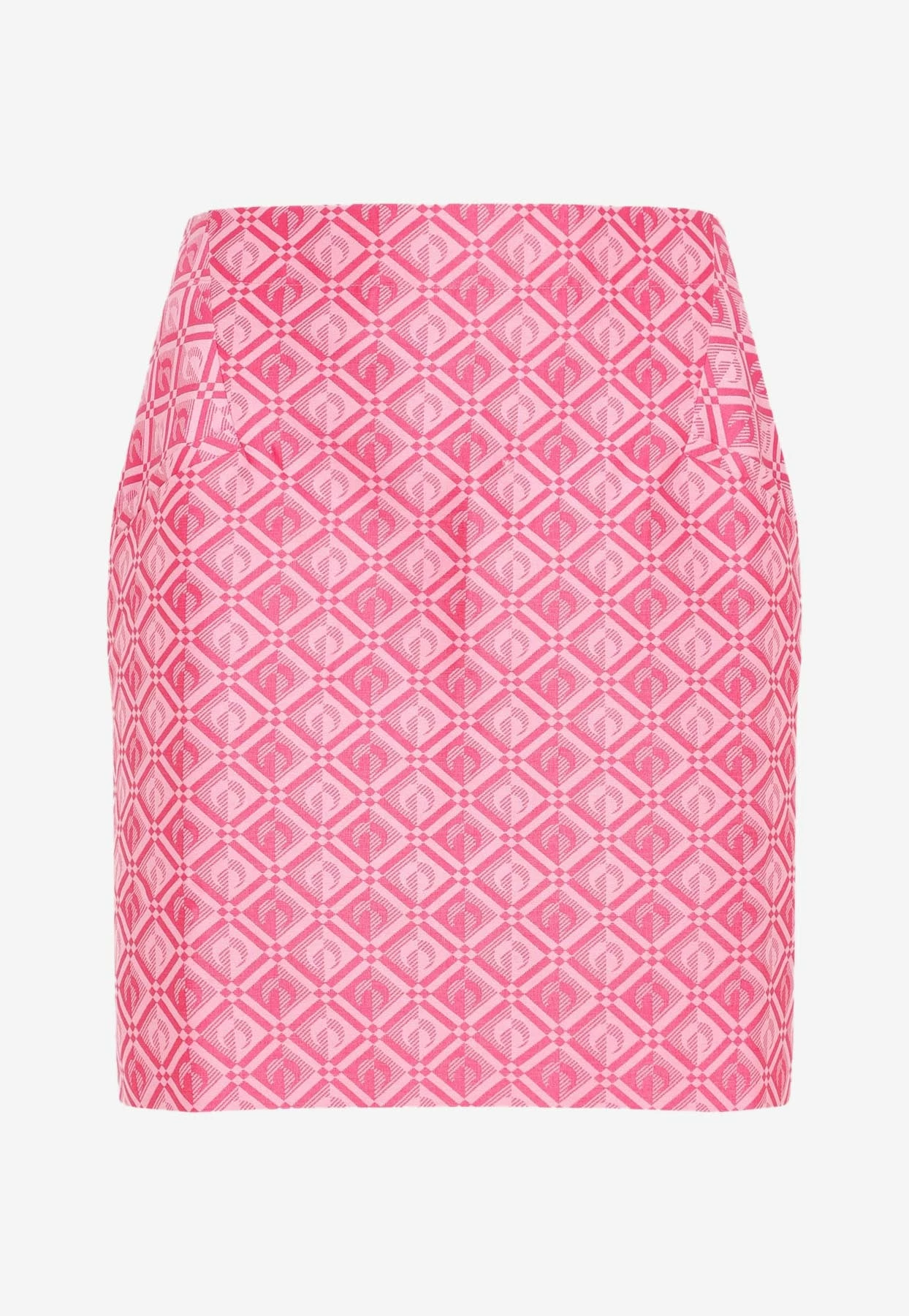 Marine Serre Moon Diamant Regenerated Mini Skirt Pink 1 Marine Serre Moon Diamant Regenerated Mini Skirt Pink