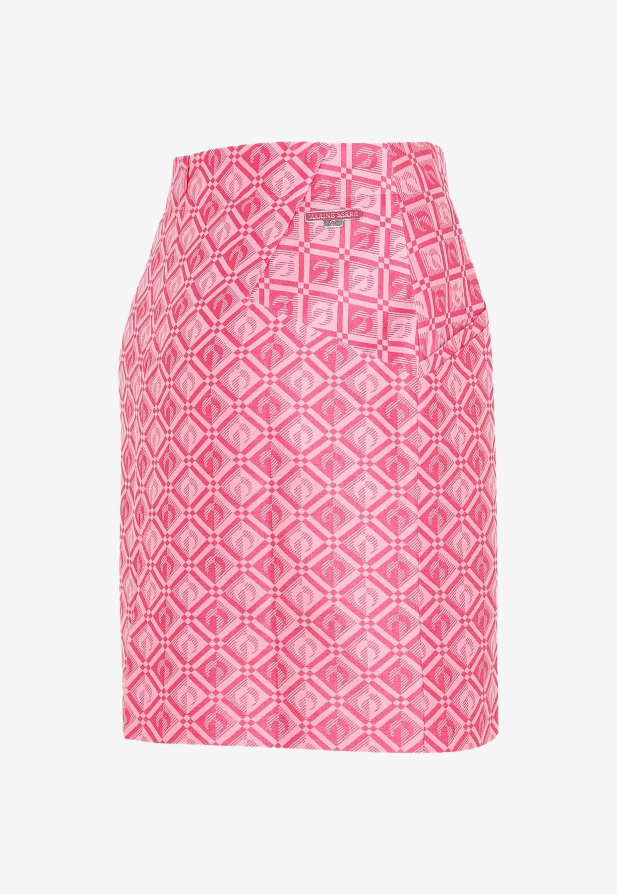 Marine Serre Moon Diamant Regenerated Mini Skirt Pink 3 Marine Serre Moon Diamant Regenerated Mini Skirt Pink - Image 3
