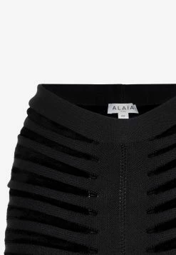 Alaïa 3D Velvet Maxi Skirt Black -Evening Dresses Popular Store 01022023 191