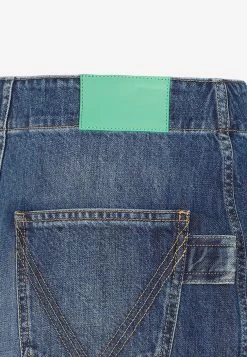 Bottega Veneta Knee-Length Buttoned Denim Skirt Blue -Evening Dresses Popular Store 01122022 081