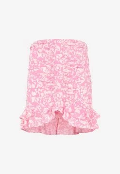 Isabel Marant Milendi Ruched Mini Skirt In Silk Pink