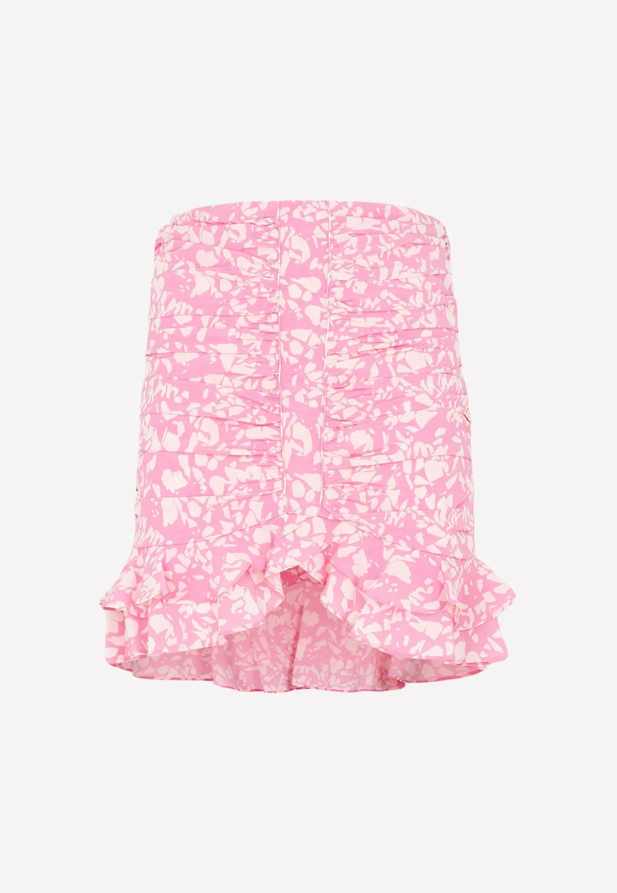Isabel Marant Milendi Ruched Mini Skirt In Silk Pink 1 Isabel Marant Milendi Ruched Mini Skirt In Silk Pink