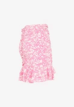Isabel Marant Milendi Ruched Mini Skirt In Silk Pink 6 Isabel Marant Milendi Ruched Mini Skirt In Silk Pink -Evening Dresses Popular Store 01122022 109