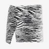 The Attico Cloe Animal Print Mini Skirt Monochrome