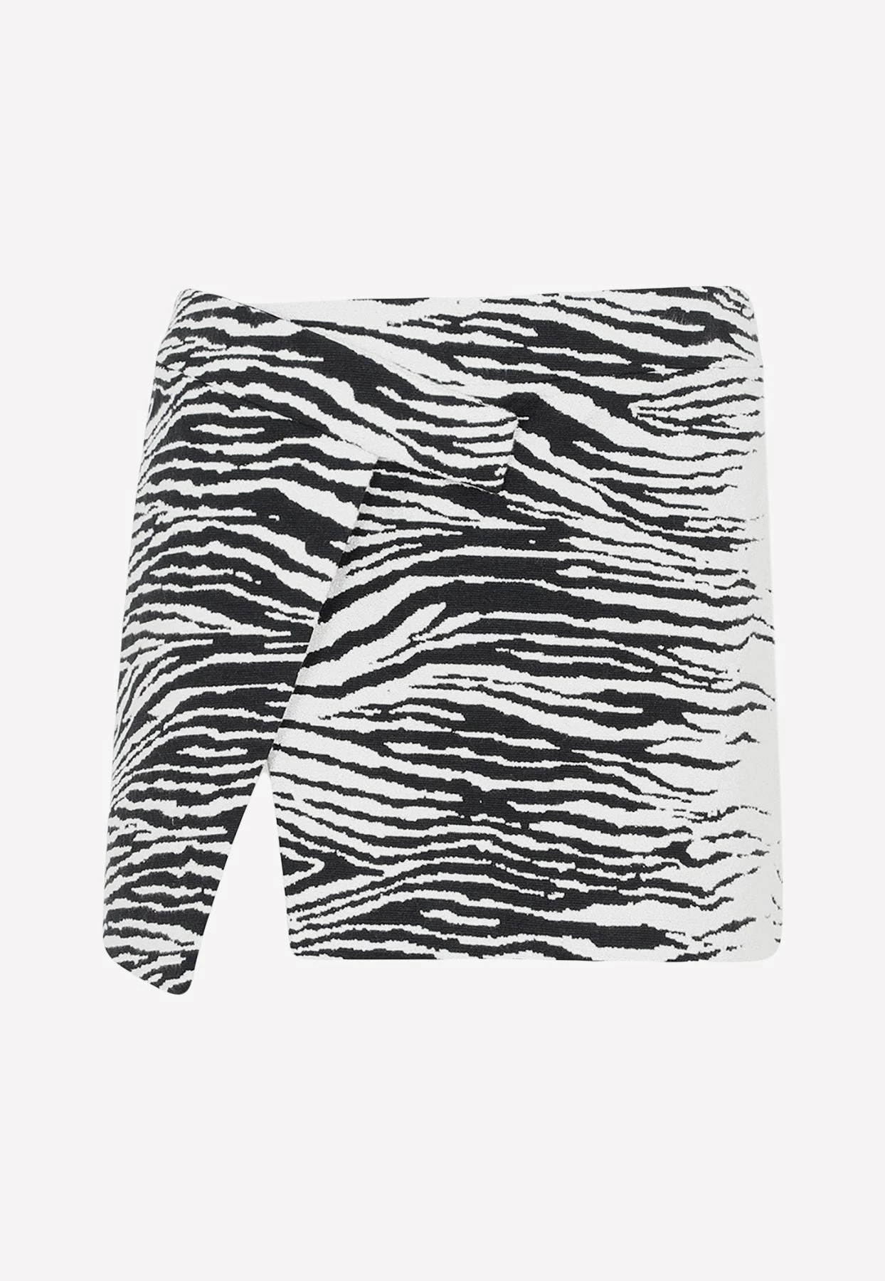 The Attico Cloe Animal Print Mini Skirt Monochrome 1 The Attico Cloe Animal Print Mini Skirt Monochrome