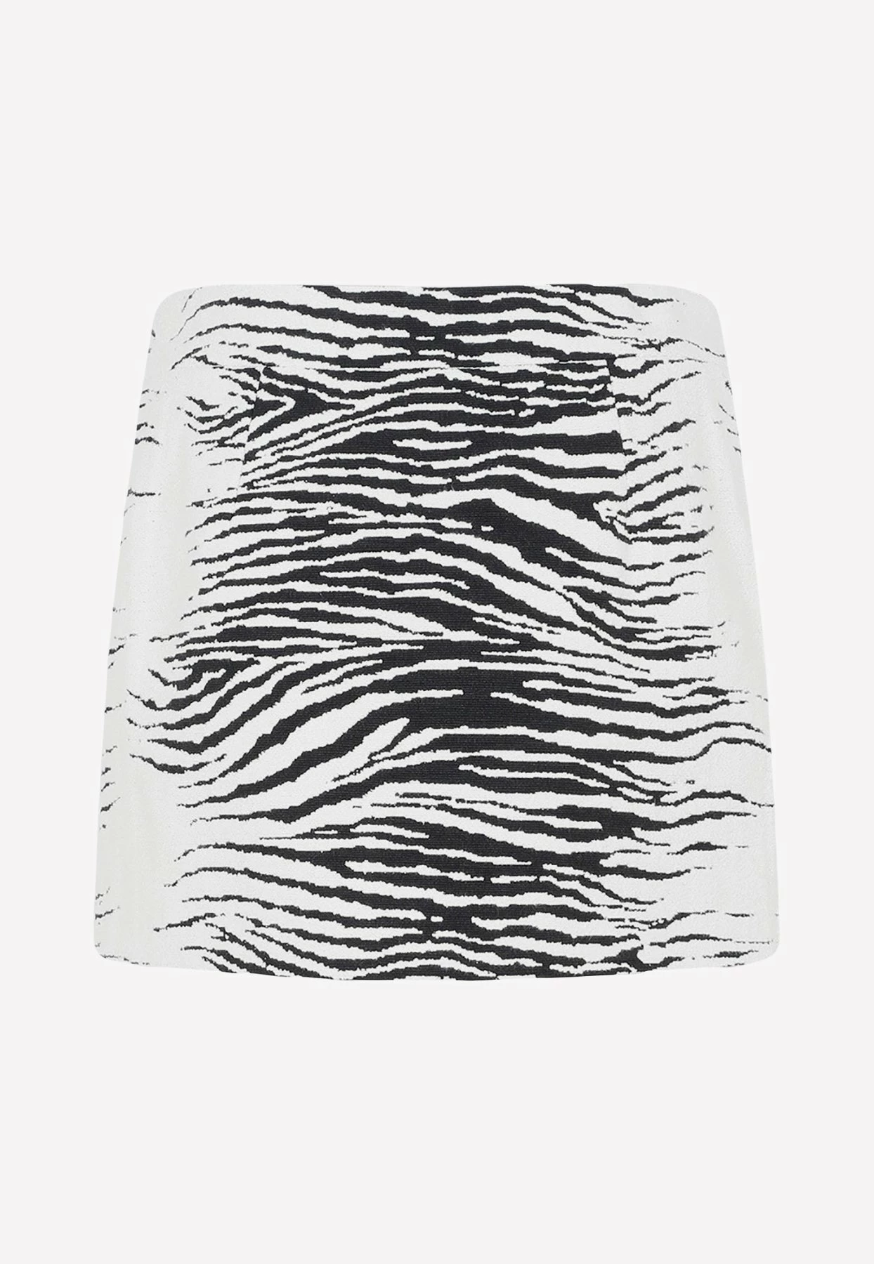 The Attico Cloe Animal Print Mini Skirt Monochrome 2 The Attico Cloe Animal Print Mini Skirt Monochrome - Image 2