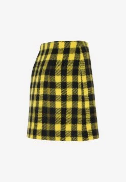 Alessandra Rich Vichy Tweed Mini Skirt Yellow 6 Alessandra Rich Vichy Tweed Mini Skirt Yellow -Evening Dresses Popular Store 01122022 628