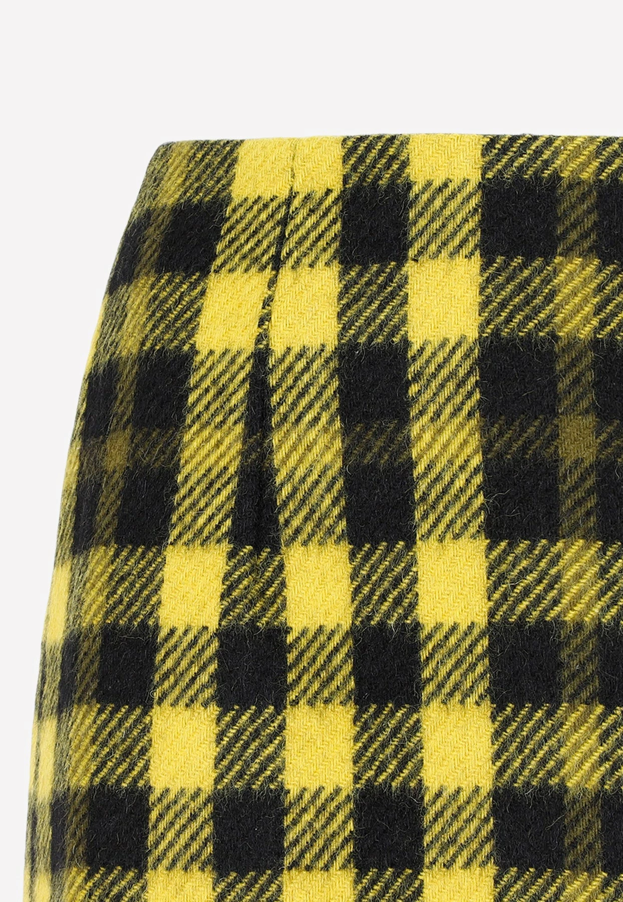 Alessandra Rich Vichy Tweed Mini Skirt Yellow 4 Alessandra Rich Vichy Tweed Mini Skirt Yellow - Image 4