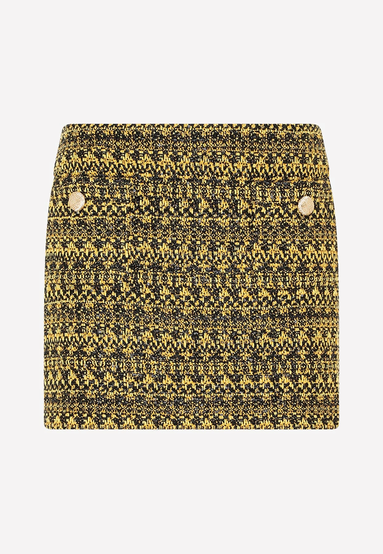 Alessandra Rich Vichy Tweed Mini Skirt Yellow 1 Alessandra Rich Vichy Tweed Mini Skirt Yellow