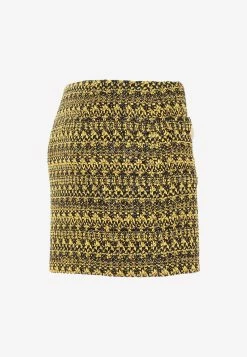 Alessandra Rich Vichy Tweed Mini Skirt Yellow 6 Alessandra Rich Vichy Tweed Mini Skirt Yellow -Evening Dresses Popular Store 01122022 634