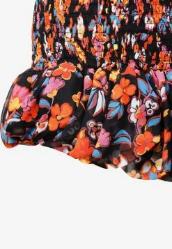 Saint Laurent Strapless Floral Print Dress In Silk Multicolor -Evening Dresses Popular Store 02112021 243
