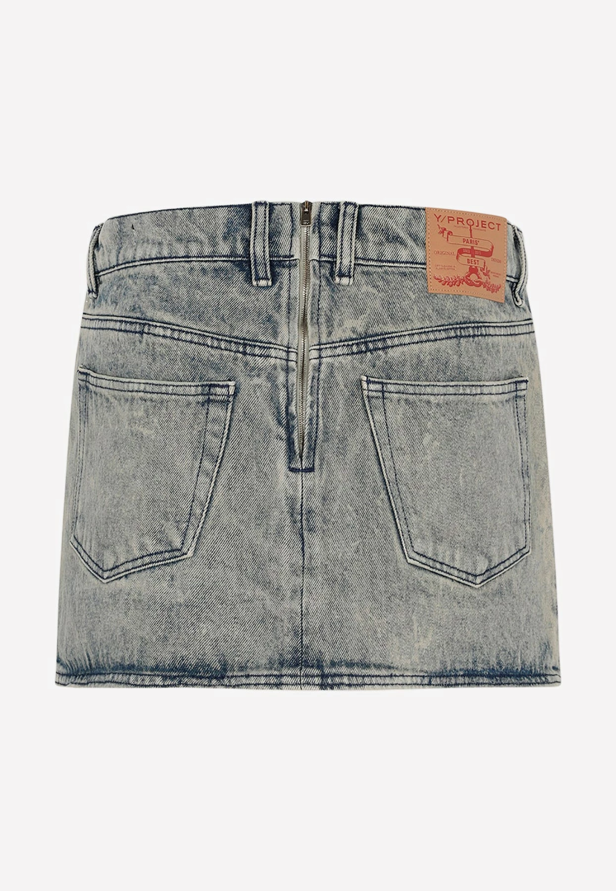 Y/Project Tudor Denim Mini Skirt Blue 2 Y/Project Tudor Denim Mini Skirt Blue - Image 2