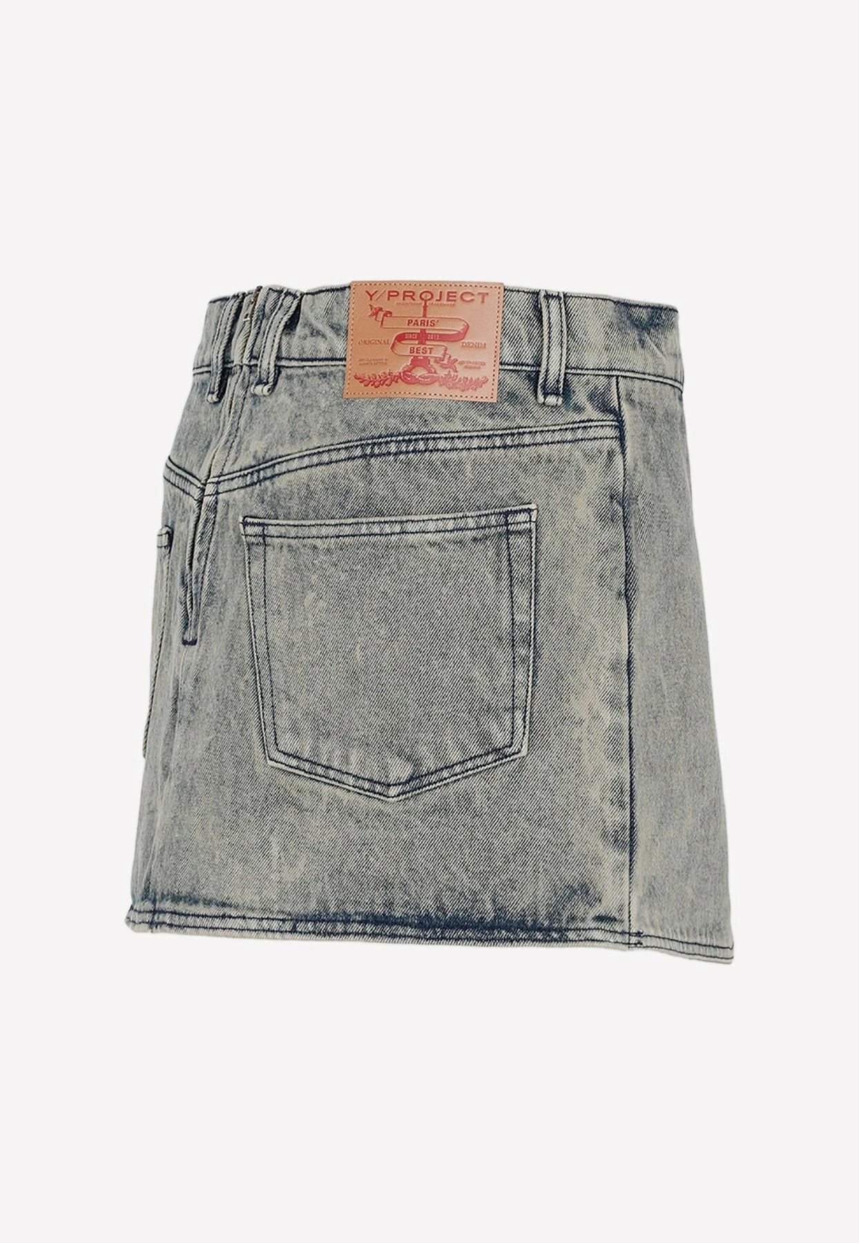 Y/Project Tudor Denim Mini Skirt Blue 3 Y/Project Tudor Denim Mini Skirt Blue - Image 3