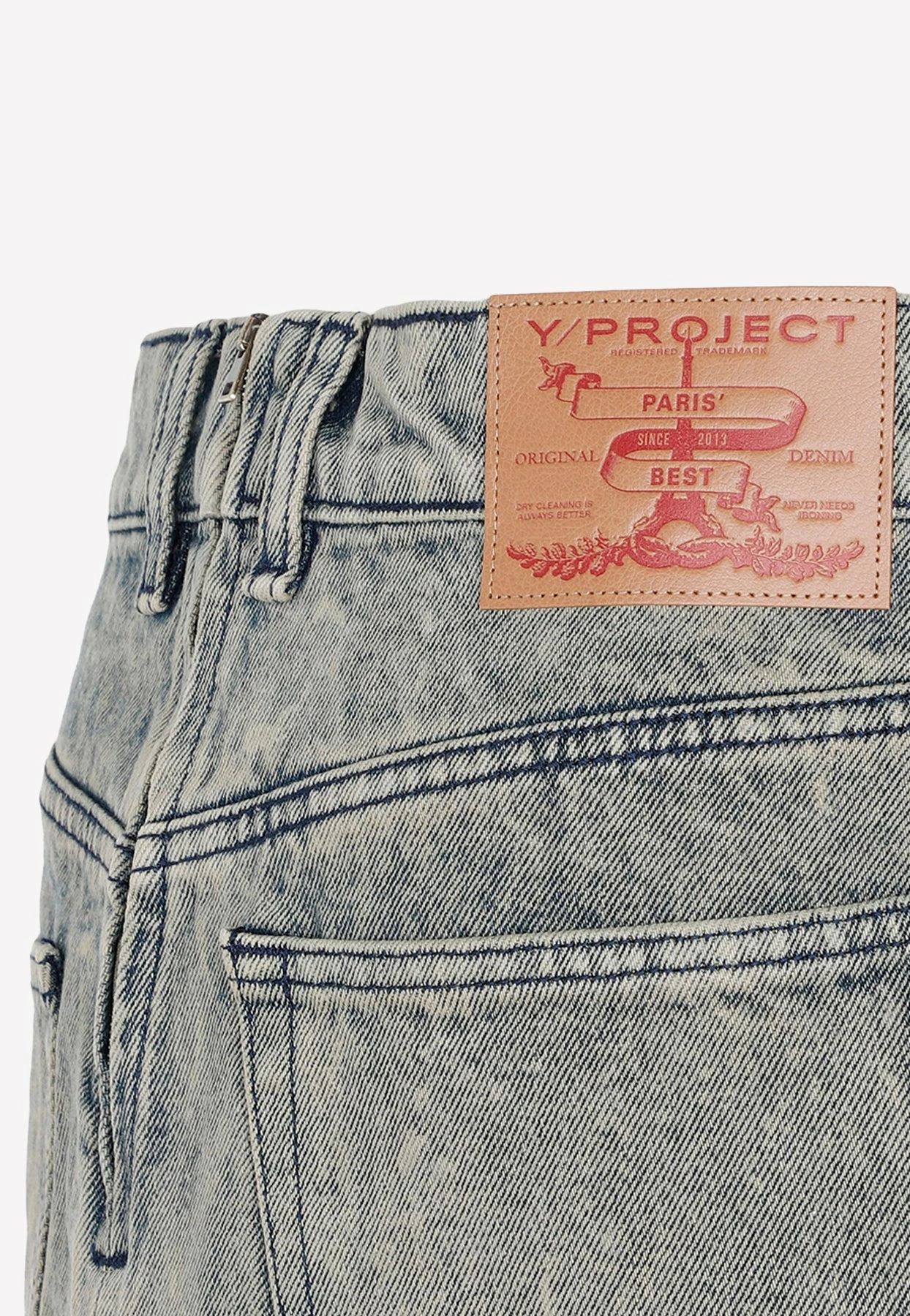 Y/Project Tudor Denim Mini Skirt Blue 4 Y/Project Tudor Denim Mini Skirt Blue - Image 4