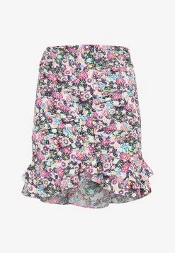 Isabel Marant Milendi Ruffled Floral Mini Skirt Multicolor