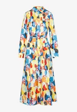 Gabriela Hearst Meyer Printed Silk Midi Shirt Dress Multicolor