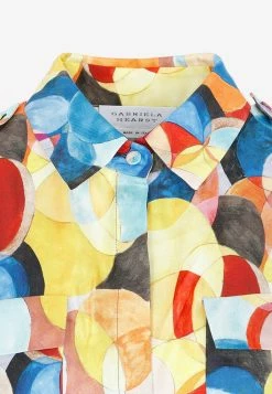 Gabriela Hearst Meyer Printed Silk Midi Shirt Dress Multicolor -Evening Dresses Popular Store 03062022 187