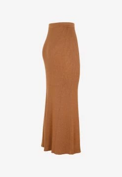 Gabriela Hearst Epper Ribbed Knit Midi Skirt Brown -Evening Dresses Popular Store 03062022 192