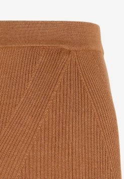 Gabriela Hearst Epper Ribbed Knit Midi Skirt Brown -Evening Dresses Popular Store 03062022 193