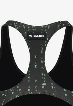 Vetements Code Print Open-Back Mini Dress Black 6 Vetements Code Print Open-Back Mini Dress Black -Evening Dresses Popular Store 04042022 179