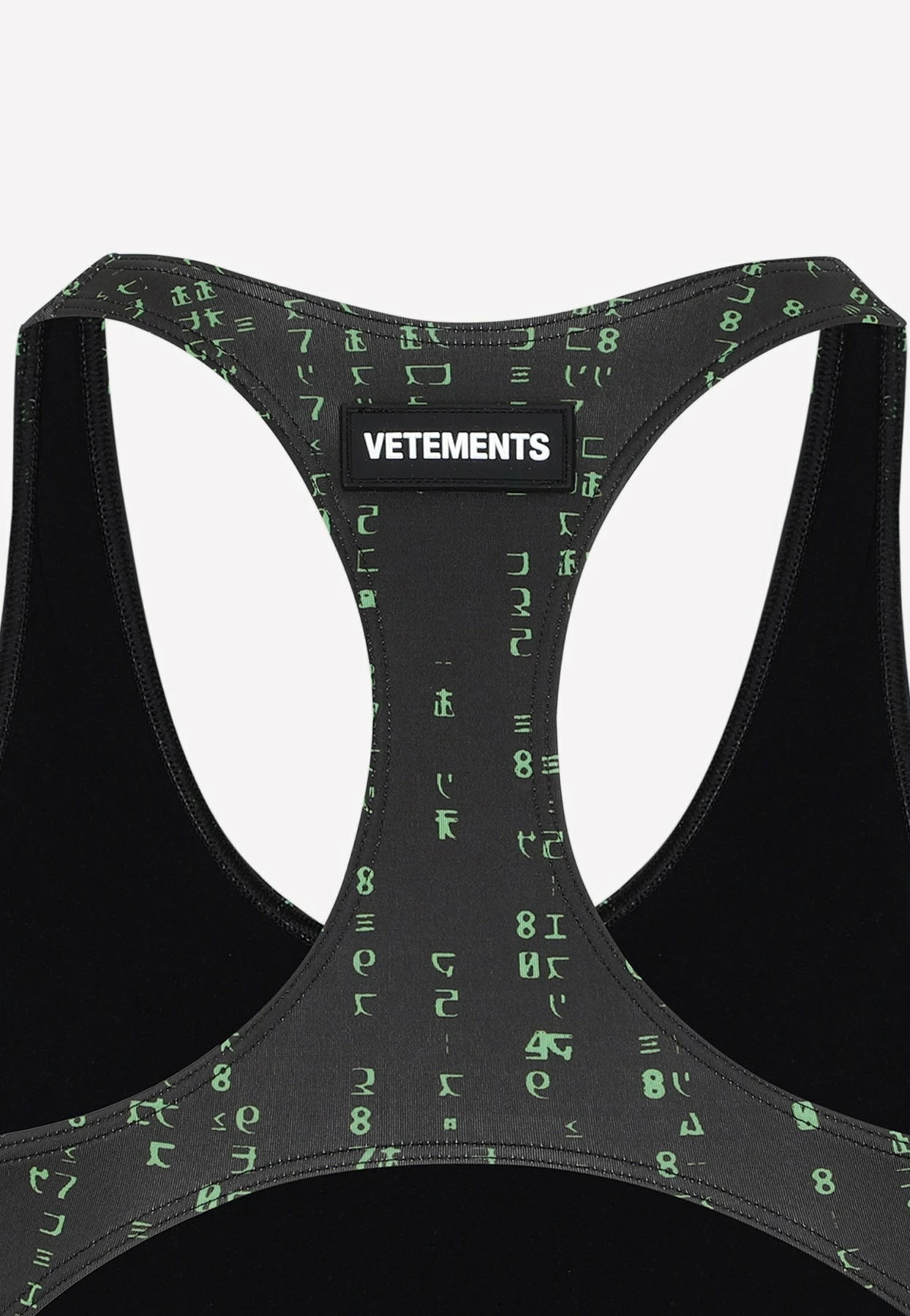 Vetements Code Print Open-Back Mini Dress Black 3 Vetements Code Print Open-Back Mini Dress Black - Image 3