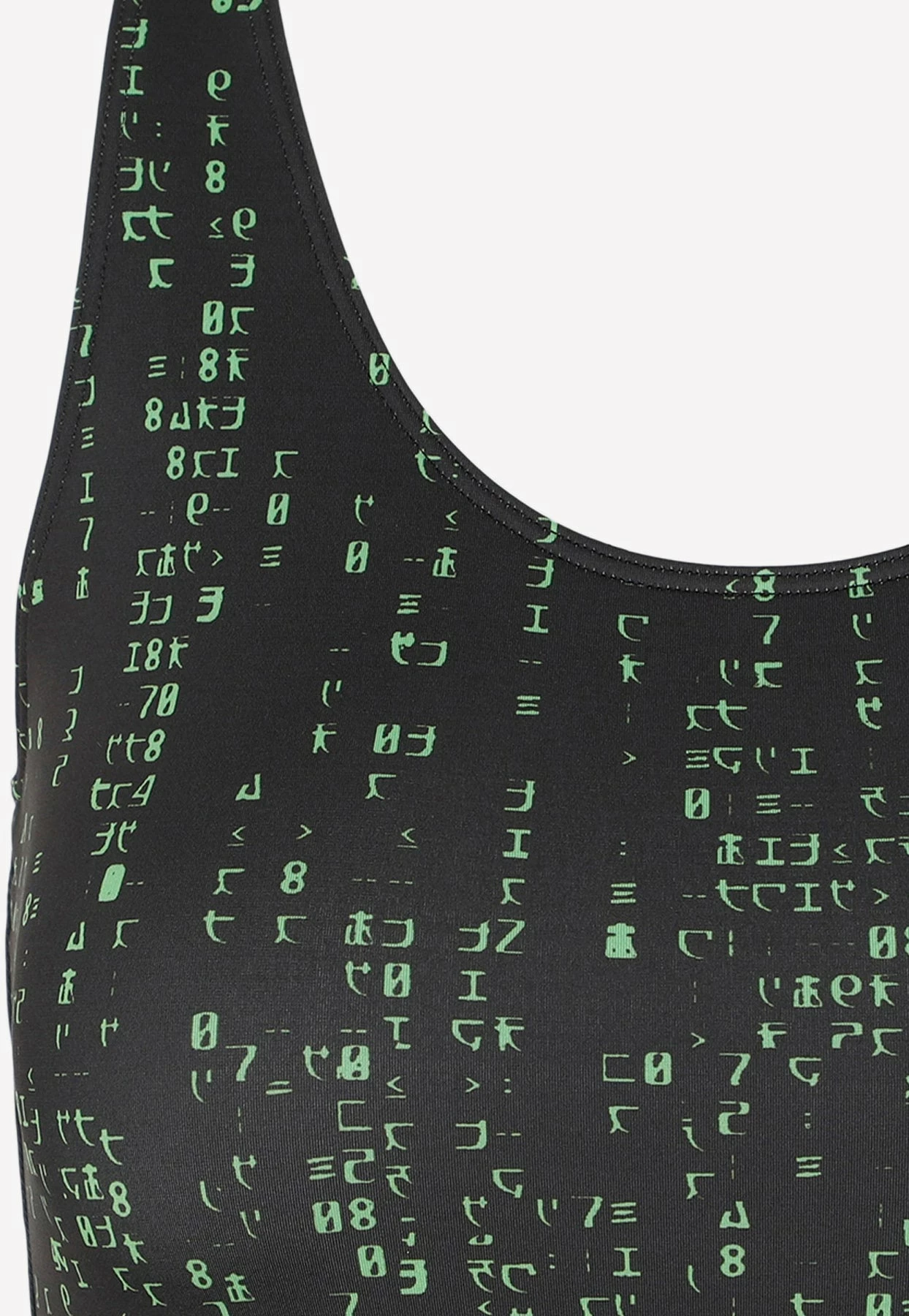 Vetements Code Print Open-Back Mini Dress Black 4 Vetements Code Print Open-Back Mini Dress Black - Image 4