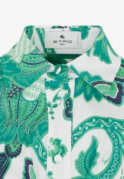 Etro Floral Print Midi Shirt Dress Green 7 Etro Floral Print Midi Shirt Dress Green -Evening Dresses Popular Store 04042022 446