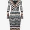 Missoni Chevron Pattern Knitted Dress Multicolor