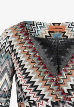 Missoni Chevron Pattern Knitted Dress Multicolor -Evening Dresses Popular Store 04082022 026