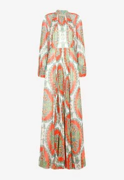 Etro Skylark Printed Maxi Dress In Silk Multicolor