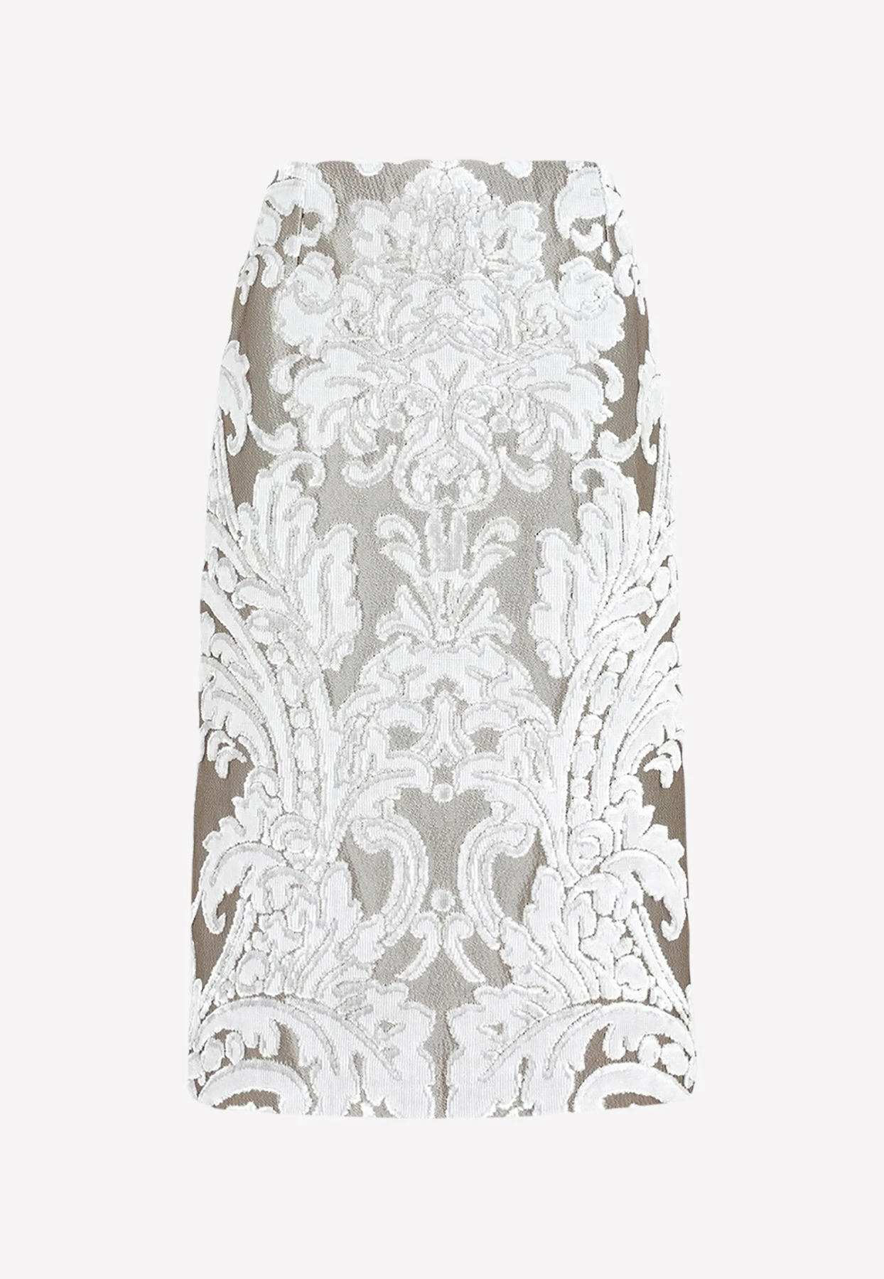 Dries Van Noten Floral Embroidery Midi Skirt Ecru 1 Dries Van Noten Floral Embroidery Midi Skirt Ecru