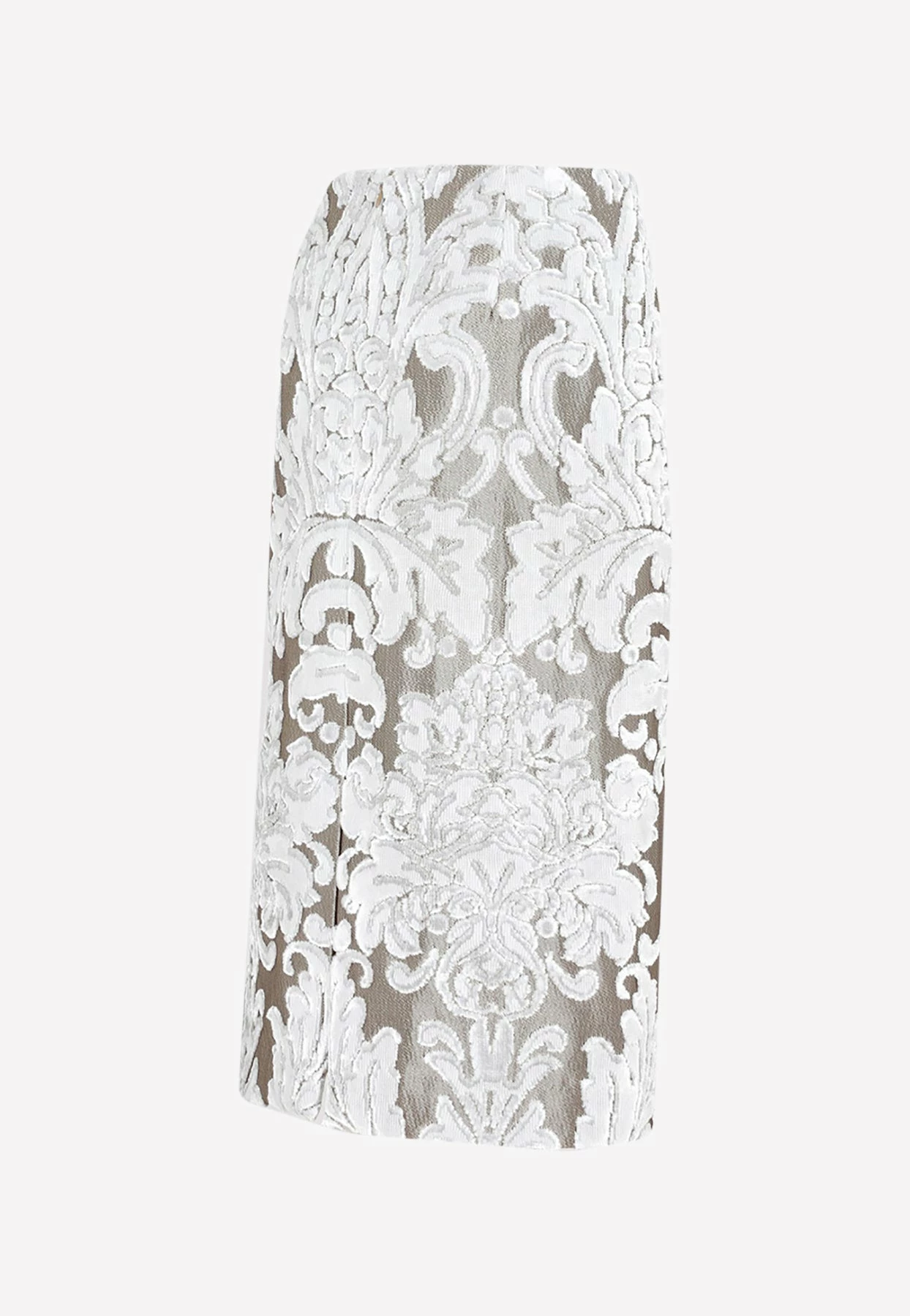 Dries Van Noten Floral Embroidery Midi Skirt Ecru 3 Dries Van Noten Floral Embroidery Midi Skirt Ecru - Image 3