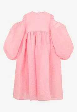 Cecilie Bahnsen Janessa Dress With Voluminous Sleeve Pink