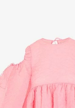 Cecilie Bahnsen Janessa Dress With Voluminous Sleeve Pink -Evening Dresses Popular Store 05102022 084