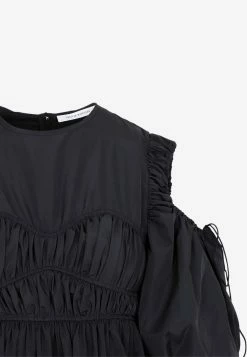 Cecilie Bahnsen Daniella Ruched Dress In Taffeta Black 5 Cecilie Bahnsen Daniella Ruched Dress In Taffeta Black -Evening Dresses Popular Store 05102022 089