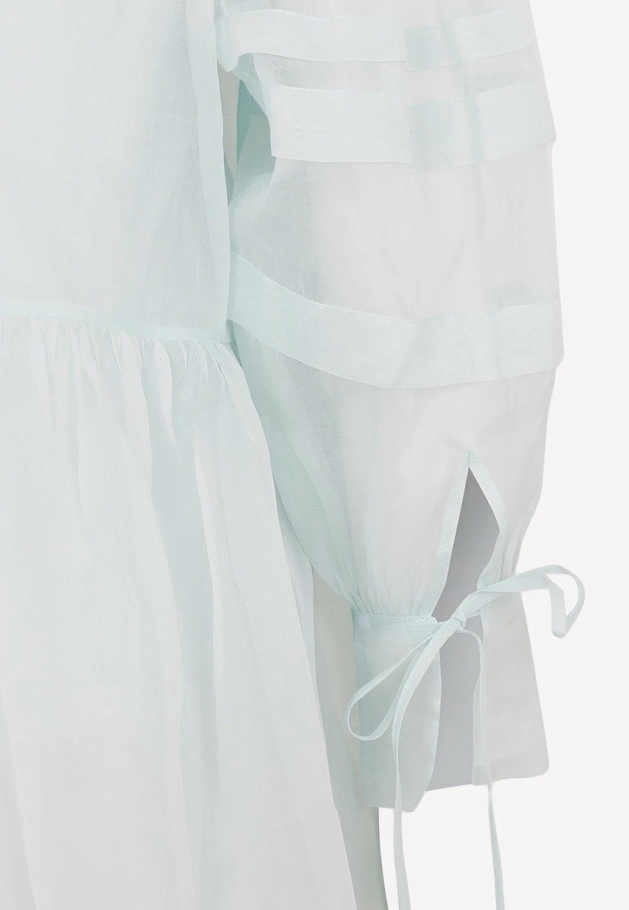 Cecilie Bahnsen Amalie Dress In Silk And Cotton Mint 3 Cecilie Bahnsen Amalie Dress In Silk And Cotton Mint - Image 3
