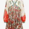 Etro Printed Long-sleeved Irma Mini Dress In Silk Multicolor