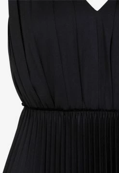 Fabiana Filippi Pleated V-neck Sleeveless Maxi Dress Black 5 Fabiana Filippi Pleated V-neck Sleeveless Maxi Dress Black -Evening Dresses Popular Store 06072022 149