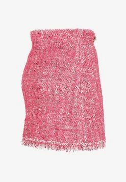 Lanvin Tweed Knit Mini Skirt Pink -Evening Dresses Popular Store 07102022 038