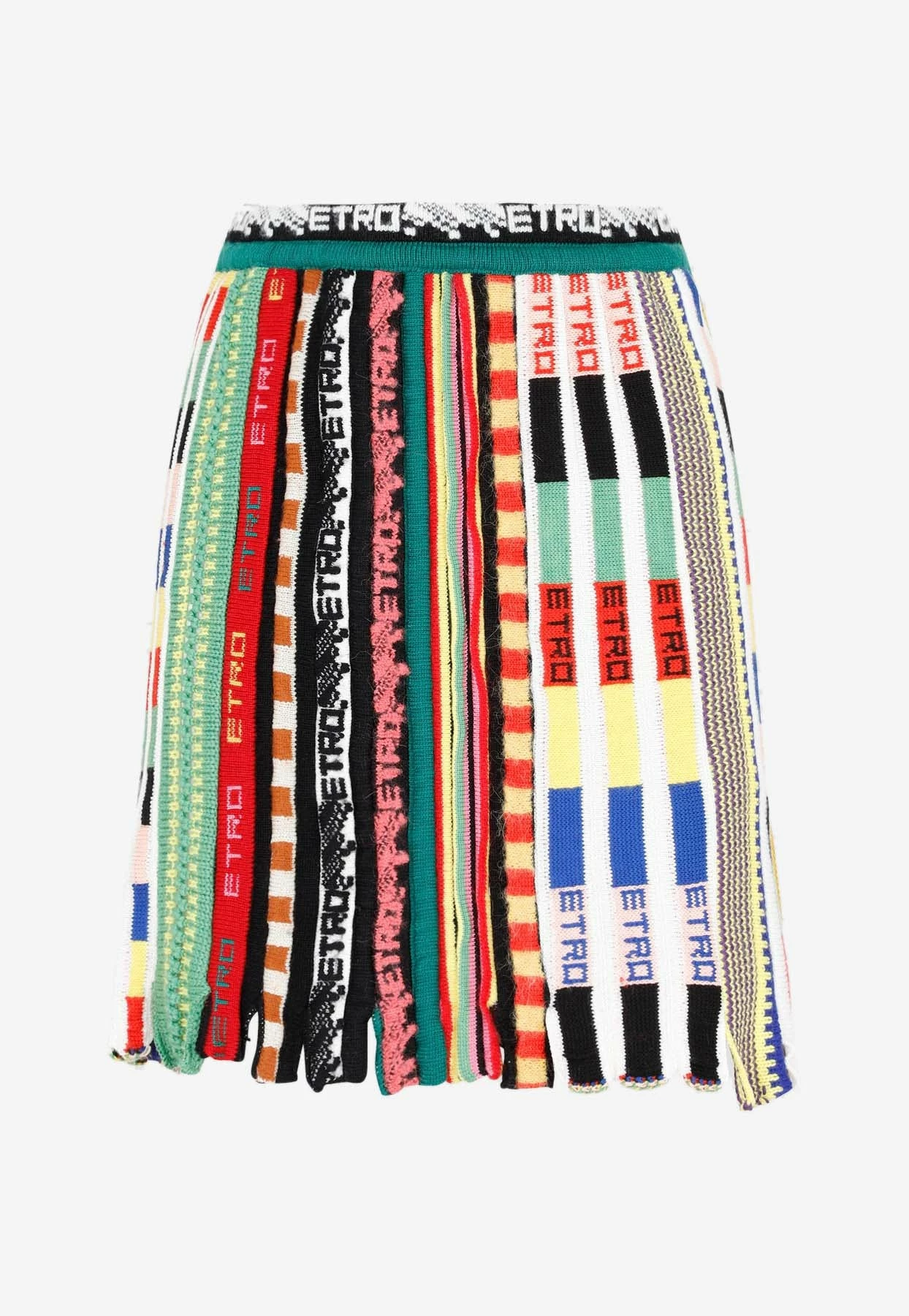 Etro Logo Striped Pleated Mini Skirt Multicolor 1 Etro Logo Striped Pleated Mini Skirt Multicolor