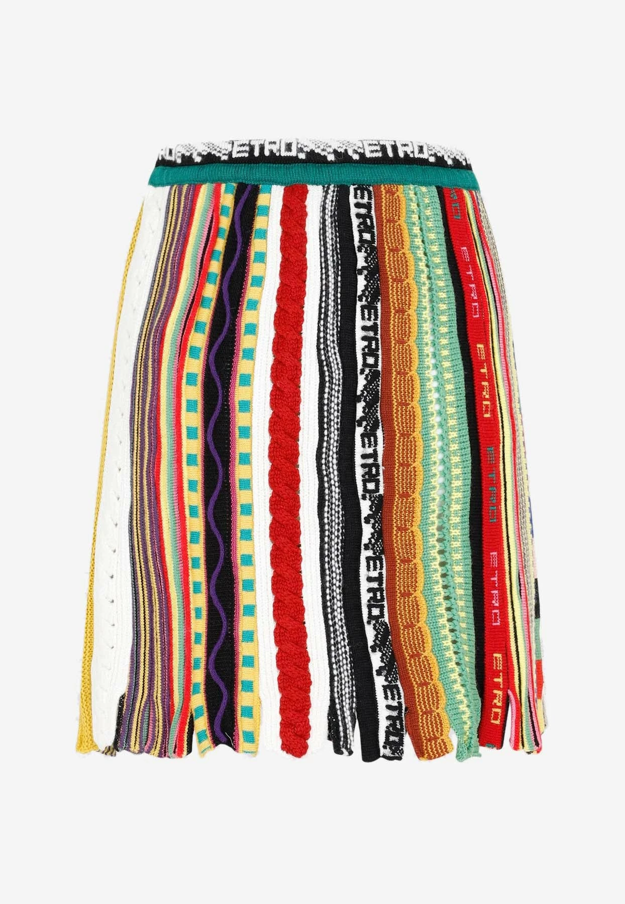 Etro Logo Striped Pleated Mini Skirt Multicolor 2 Etro Logo Striped Pleated Mini Skirt Multicolor - Image 2