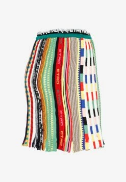 Etro Logo Striped Pleated Mini Skirt Multicolor 6 Etro Logo Striped Pleated Mini Skirt Multicolor -Evening Dresses Popular Store 07102022 056