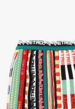 Etro Logo Striped Pleated Mini Skirt Multicolor 7 Etro Logo Striped Pleated Mini Skirt Multicolor -Evening Dresses Popular Store 07102022 057