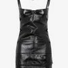Courrèges Diamond Cut-Out Vinyl Mini Dress Black
