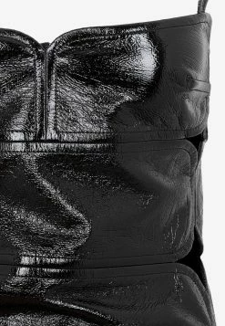 Courrèges Diamond Cut-Out Vinyl Mini Dress Black 5 Courrèges Diamond Cut-Out Vinyl Mini Dress Black -Evening Dresses Popular Store 07112022 062