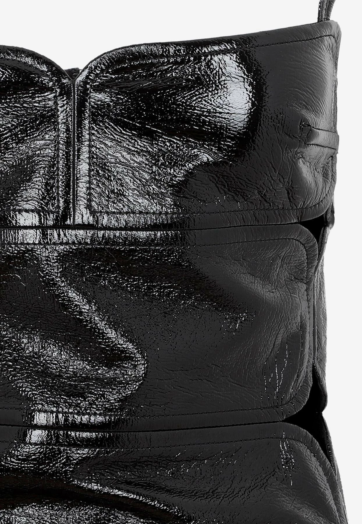 Courrèges Diamond Cut-Out Vinyl Mini Dress Black 3 Courrèges Diamond Cut-Out Vinyl Mini Dress Black - Image 3