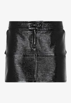 Courrèges Diamond Vinyl Mini Skirt Black